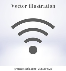 Wifi Symbol. Vector wireless network icon. Flat design