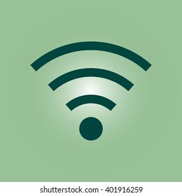 Wifi Symbol. Vector wireless network icon. Flat design
