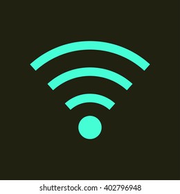 Wifi Symbol. Vector wireless network icon. Flat design