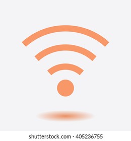 Wifi Symbol. Vector wireless network icon. Flat design
