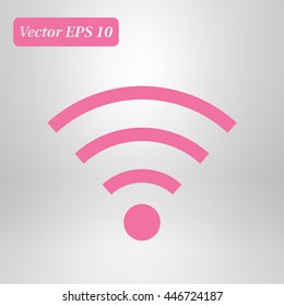 Wifi Symbol. Vector wireless network icon. Flat design