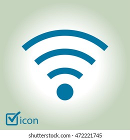 Wifi Symbol. Vector wireless network icon. Flat design