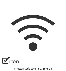 Wifi Symbol. Vector wireless network icon. Flat design