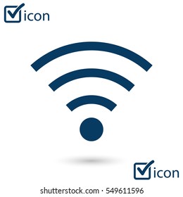 Wifi Symbol. Vector wireless network icon. Flat design style.