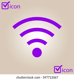 Wifi Symbol. Vector wireless network icon. Flat design style.