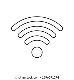 Símbolo Wifi para el icono vector de concepto de Internet inalámbrico 