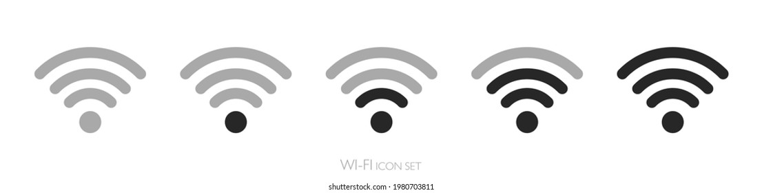 Símbolo Wifi para concepto de Internet inalámbrico. Icono del vector EPS10