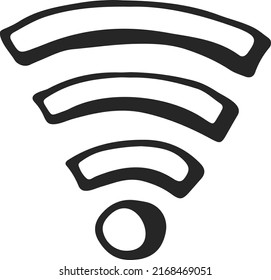 Wi-Fi-Symbol. Symbol für drahtlose Netzverbindung