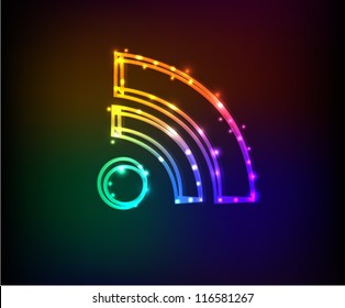 Wifi symbol,Abstract colorful,Vector