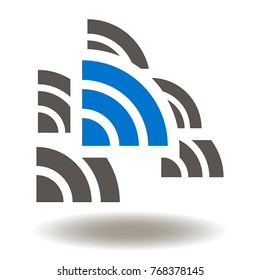 Wi-Fi Systeml Icon Vector. Wireless Connection Illustration. Radio Signal Symbol. WIFI Logo.