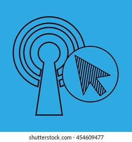 Wifi technology app isolated, vector illustration eps10