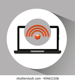 Wifi technology app isolated, vector illustration eps10
