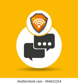 Wifi technology app isolated, vector illustration eps10