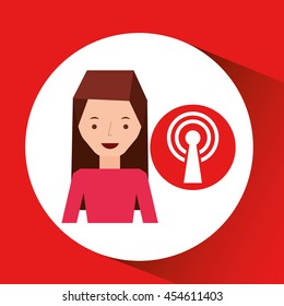 Wifi technology app isolated, vector illustration eps10