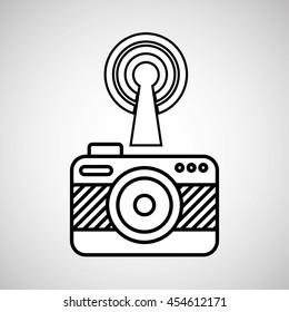 Wifi technology app isolated, vector illustration eps10