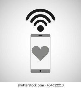 Wifi technology app isolated, vector illustration eps10