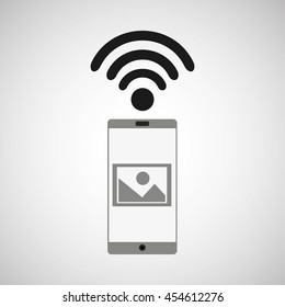Wifi technology app isolated, vector illustration eps10
