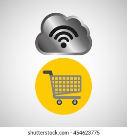 Wifi technology app isolated, vector illustration eps10