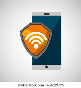 Wifi technology app isolated, vector illustration eps10