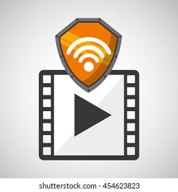 Wifi technology app isolated, vector illustration eps10