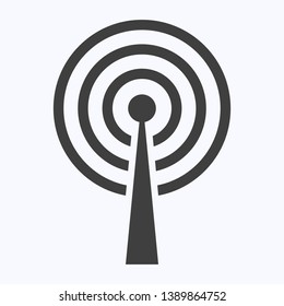 Wifi technology icon on white background, free internet zone