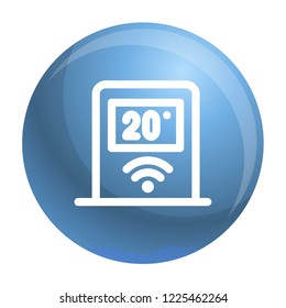 Wifi temperature control icon. Outline wifi temperature control vector icon for web design isolated on white background