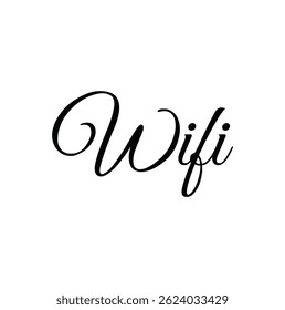 wifi text for T-shirt print and other use on white background.