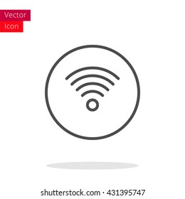 Wi-Fi Thin Line Icon