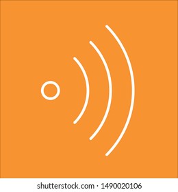 WiFi, thin lines web and social media icon, stock vector illustration, EPS10.