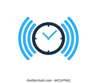 Wifi Time Icon Logo Design Element