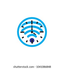 Wifi Time Logo Icon Design