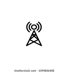 Wifi tower with signals