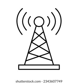 Icono de vector de torre inalámbrica que puede fácilmente modificar o editar

