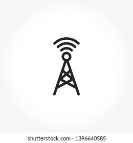 Wifi Tower vector out line icon
