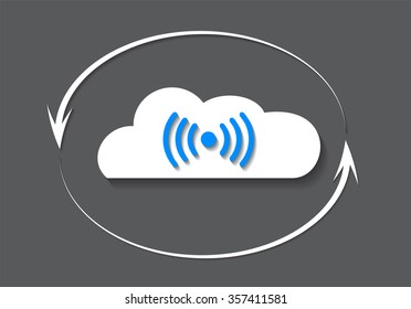 Wi-Fi Transmission of Data. Vector Illustration. EPS10