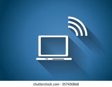 Wi-Fi Transmission of Data. Vector Illustration. EPS10