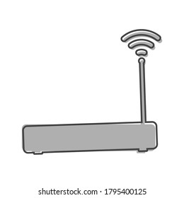  Wi-Fi transmitter vector icon. Wi-Fi logo illustration. cartoon style on white isolated background.