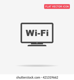 Wi-fi tv icon. Vector concept illustration for design.