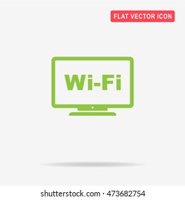 Wi-fi tv icon. Vector concept illustration for design.
