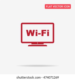 Wi-fi tv icon. Vector concept illustration for design.