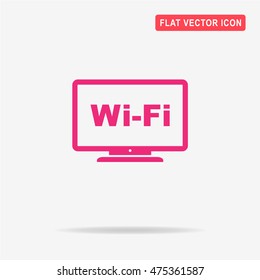 Wi-fi tv icon. Vector concept illustration for design.