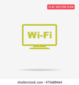 Wi-fi tv icon. Vector concept illustration for design.