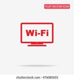 Wi-fi tv icon. Vector concept illustration for design.