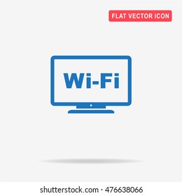 Wi-fi tv icon. Vector concept illustration for design.