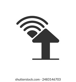Wifi Upload Icon Sign Symbol