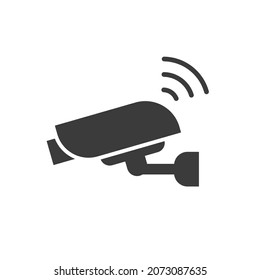 Wifi Vector CCTV camera icon on white background. Flat style