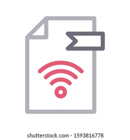 WiFi vector color line icon 