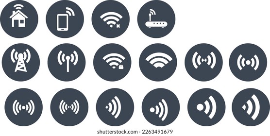wifi vector design icon radius zone