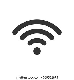 wi-fi vector flat icon on white background