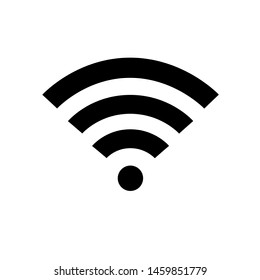 Wi-fi vector flat icon, sign. Free WiFi black color network symbol for public zon or mobile interface